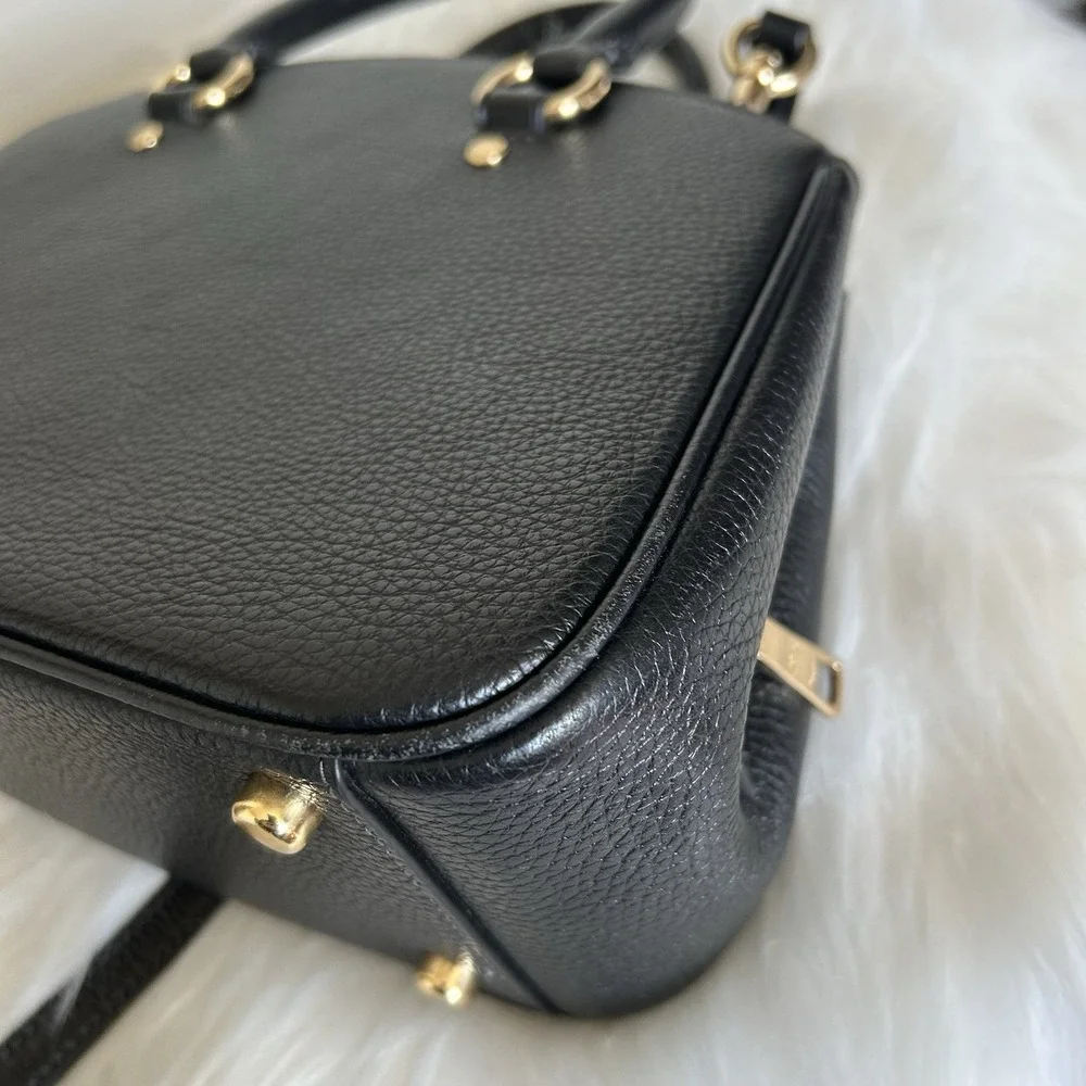 Coach Savannah Small Black Pebbled Leather Satchel Shoulder Bag Excellent - Picture 9 of 16